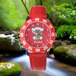 Niedliche Mädchen Panda geben den Namen Armbanduhr<br><div class="desc">Entwurf von www.etsy.com/Shop/TreasureBoxDigitals</div>