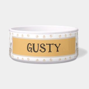 Niedliche Mädchen und Kätzchen Art Pet Name Muster Napf