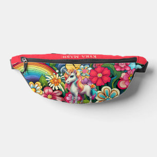 Niedliche Mädchen unicorn geben den Namen Bauchtasche