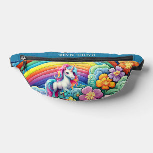 Niedliche Mädchen unicorn geben den Namen Bauchtasche