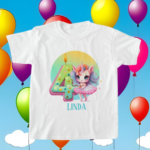 niedliche Mädchenfantasie unicorn 4. T-Shirt