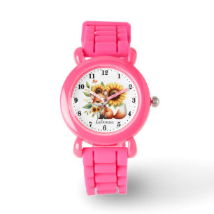 Niedliche Mädchenfoxliebhaber geben Namen Armbanduhr