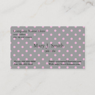 niedliche, mädchenhafte, moderne Pink- und Schwarz Visitenkarte