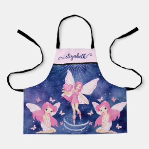 Niedliche magische Fantasie pink 3 Feen whimsical Schürze