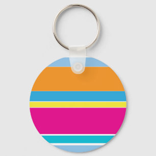 Niedliche magische, farbenfrohe Streifen Schlüsselanhänger