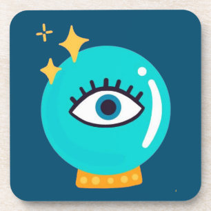 Niedliche magische Kristallkugel Getränkeuntersetzer