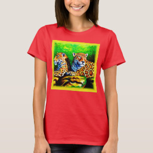 Niedliche Malerei der Jaguars. Jetzt kaufen T-Shirt