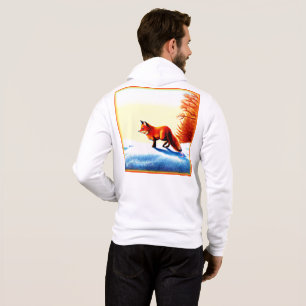 Niedliche Malerei eines Rotfuchs. Jetzt kaufen Hoodie