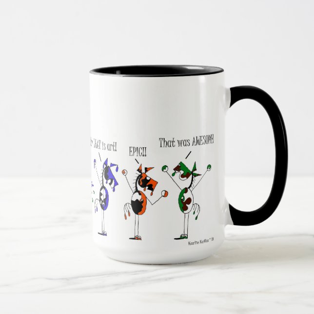 Niedliche Malerei malt PferdeCartoon Tasse (Rechts)