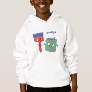 Niedliche Malerpinsel und Zeichenkarikaturen Hoodie