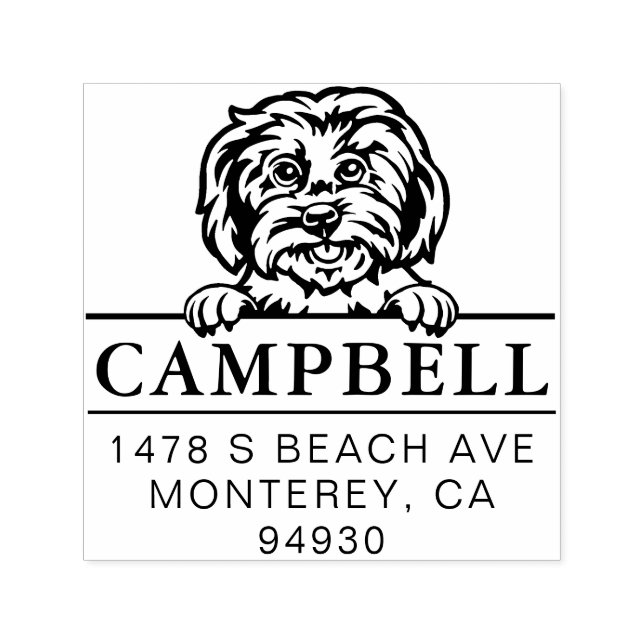 Niedliche maltesische Briefmarke für benutzerdefin Permastempel (Design)