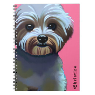 Niedliche Maltipoo Kunstgalerie mit Individuelle N Notizblock