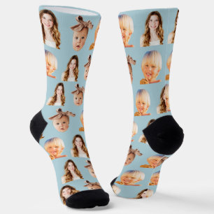 Niedliche Mama 3 Kinder Foto Personalisiert Socken