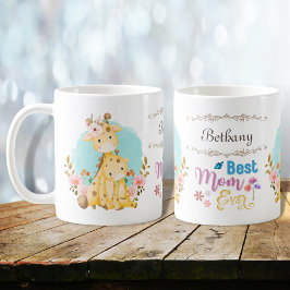 Niedliche Mama Baby Giraffen Beste Mama je Persona Kaffeetasse
