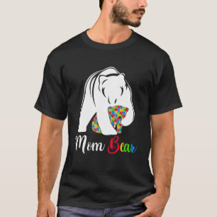 Niedliche Mama Bär Autismus Bewusstsein Autistic F T-Shirt