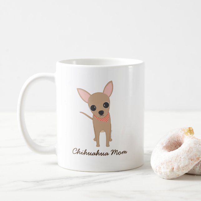 Niedliche Mama des Chihuahua-Hundes  Kaffeetasse (Mit Donut)