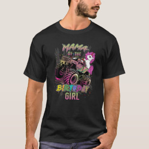 Niedliche Mama eines Monster Truck Girl Geburtstag T-Shirt