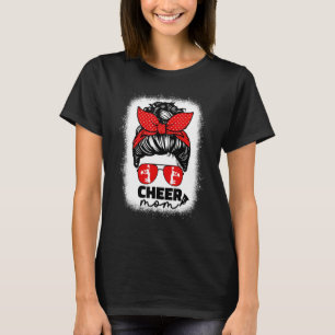 Niedliche Mama für Frauen Cheerleader Mama Red Mes T-Shirt