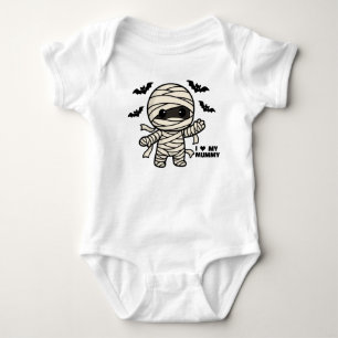 Niedliche Mama Halloween Ich Liebe meine Mama Baby Strampler