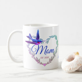 Niedliche Mama Herz Hummingbird Lila Blue Kaffee T Kaffeetasse