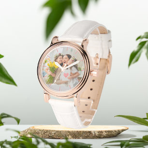 Niedliche Mama Hinzufügen Ihres Fotos eWatch Armbanduhr