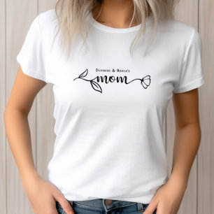 Niedliche Mama Kindernamen Moderner Muttertag T-Shirt