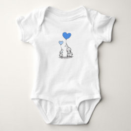 Niedliche Mama- und Baby-Elefanten Baby One Piece Strampler