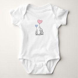 Niedliche Mama- und Baby-Elefanten Baby One Piece Strampler