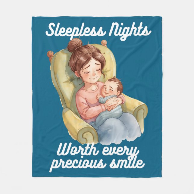 Niedliche Mama und Babydecke Fleecedecke (Vorderseite)
