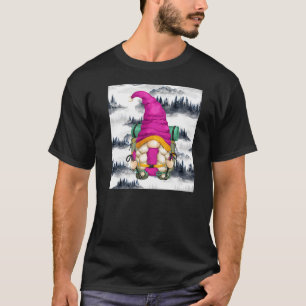 Niedliche Mama Wanderung Rucksack Bergwandern Gnom T-Shirt