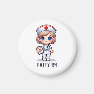 Niedliche Manga Blonde Nurse Karikatur Personalisi Magnet