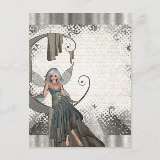 Niedliche Manga-Fee Postkarte (Vorderseite)