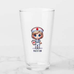 Niedliche Manga-Krankenschwester mit Blonde-Haar B Glas