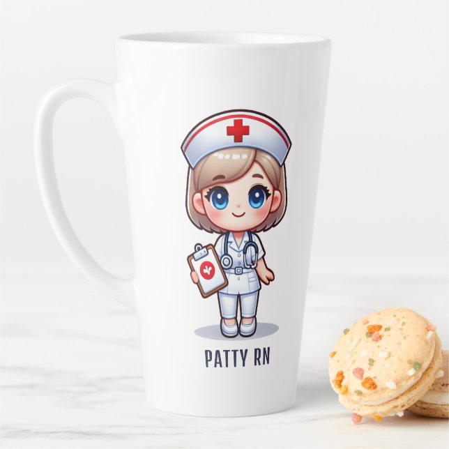 Niedliche Manga-Krankenschwester mit Blonde-Haar B Milchtasse (Beispiel)