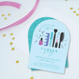 Niedliche Maniküre & Makeup Wellness-Center Pamper Einladung