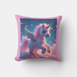 Niedliche Märchenjunge Einhorn Rose Fantastische F Kissen