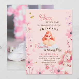 Niedliche Märchenprinzessin Geburtstag Einladung