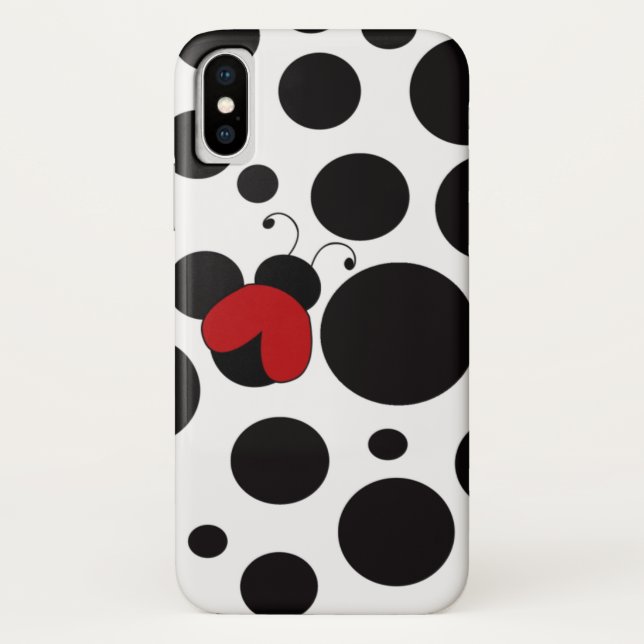 Niedliche Marienkäfer-Polka-Punkte Case-Mate iPhone Hülle (Rückseite)