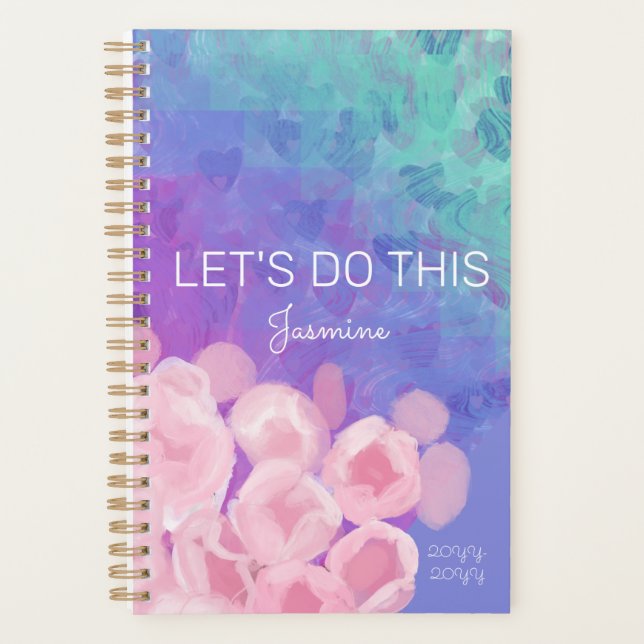 Niedliche, maßgeschneiderte Kirschblüten farbenfro Planer (Vorderseite)