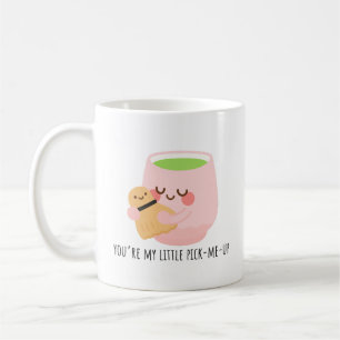 Niedliche Matcha Tea Hug Illustration Kaffeetasse