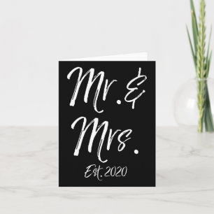 Niedliche Matching Bride Groom Wedding gibt Mr. &a Karte