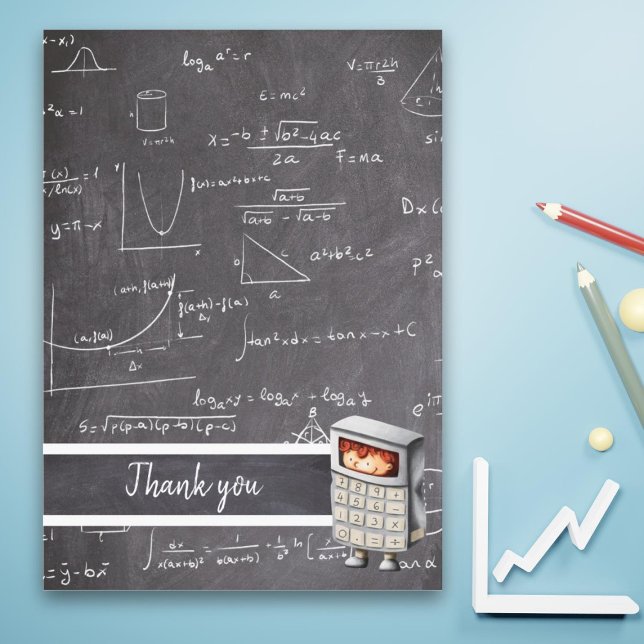Niedliche Math-Gleichungen für Blackboard-Kinder Dankeskarte (Von Creator hochgeladen)