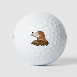 Niedliche Maulwurfkunst Golfball
