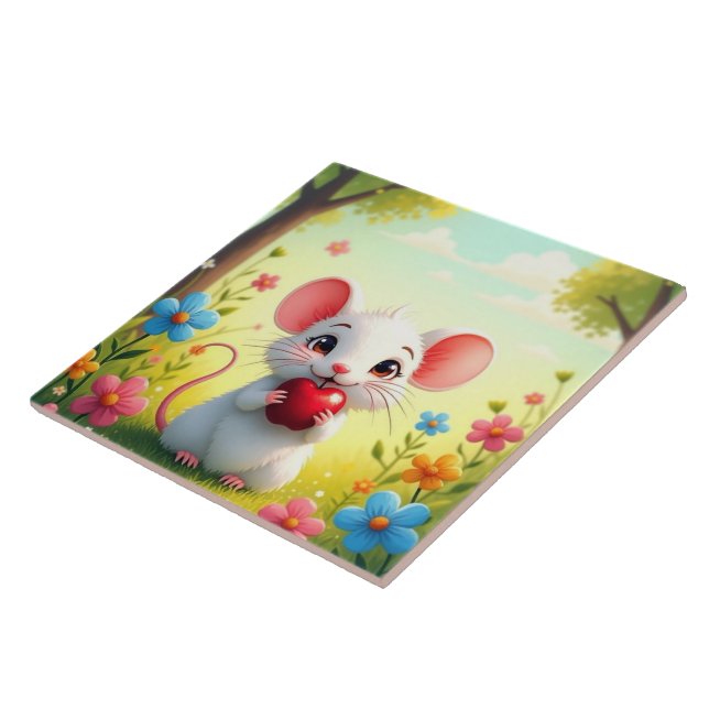 Niedliche Maus Fliese (Seite)