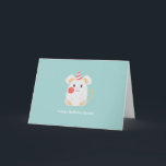 Niedliche Maus Geburtstag Dankeskarte<br><div class="desc">Adorable Geburtstagskarten oder Geburtstagsparty danke Ihnen Notizen.</div>