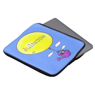 Niedliche Maus in der Gießkanne mit Ballon Cartoon Laptopschutzhülle