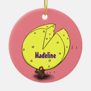 Niedliche Maus mit Cartoon-Abbildung Keramik Ornament
