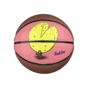 Niedliche Maus mit Cartoon-Abbildung Mini Basketball