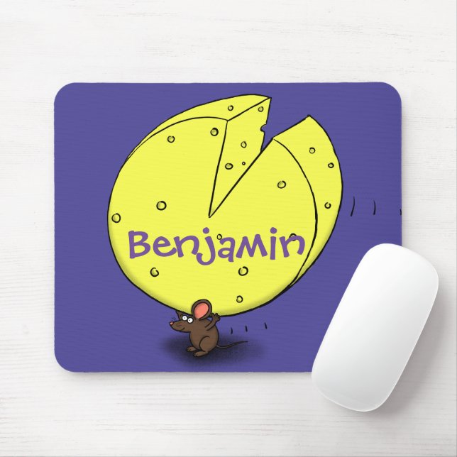 Niedliche Maus mit Cartoon-Abbildung Mousepad (Mit Mouse)