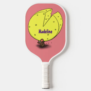 Niedliche Maus mit Cartoon-Abbildung Pickleball Schläger